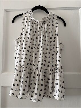 NWT LOFT White Sleeveless Peplum Top